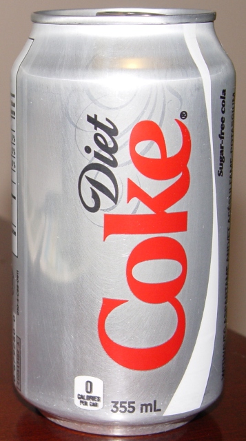 picture of a can of diet coke